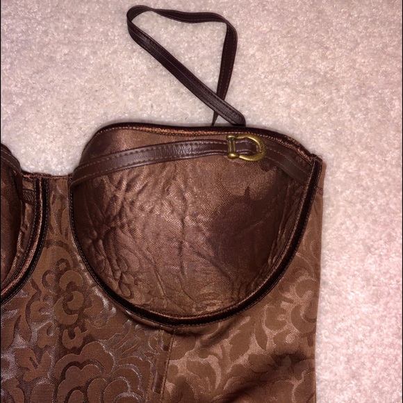 Lejaby Collection brown bustier and thong NWOT 34B - Picture 2 of 7